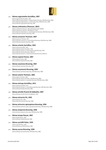 Catalogue Lamiinae - The world of Prioninae Delahaye 2012