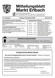 Amtliche Nachrichten - Markt Markt Erlbach