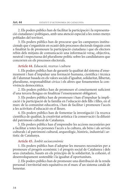 Estatut d'autonomia de Catalunya. Text consolidat - Federalista.info