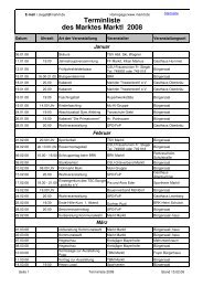 Terminliste des Marktes Marktl 2008 - Markt Marktl