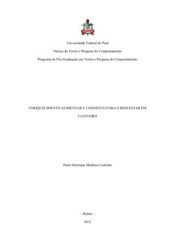 Enriquecimento alimentar e cognitivo para o bem-estar em cativeiro