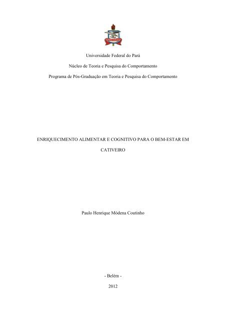 Enriquecimento alimentar e cognitivo para o bem-estar em cativeiro