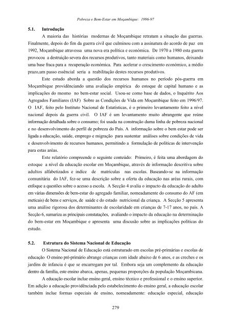 Pobreza e Bem-Estar em Moçambique - International Food Policy ...