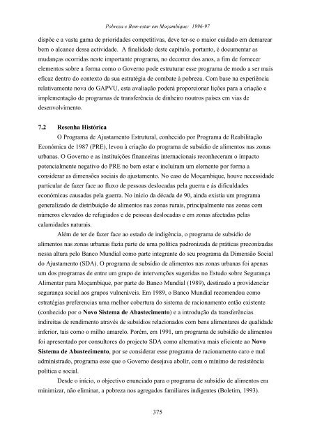 Pobreza e Bem-Estar em Moçambique - International Food Policy ...