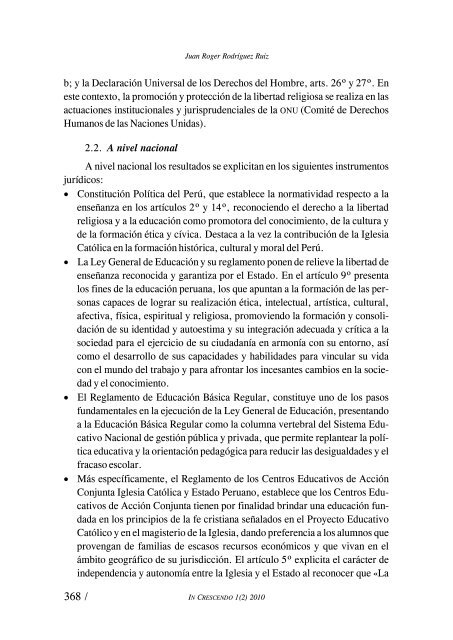 / 359 EL ESTATUS JURÍDICO DE LA IGLESIA ... - Revista Peruana