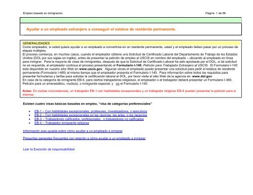 Ayudar a un empleado extranjero a conseguir el estatus de ... - uscis