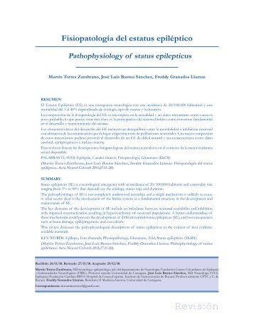 Fisiopatología del estatus epiléptico - Asociación Colombiana de ...
