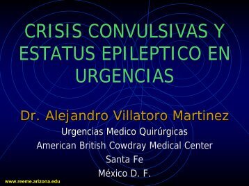 crisis convulsivas y estatus epileptico en urgencias