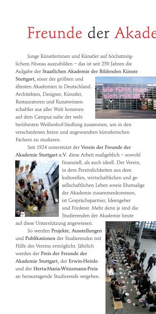 Freunde Akademie Stuttgart der e.V. - Staatliche Akademie der ...