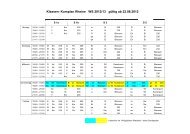 Sonderplan zum Stundenplan - Abendgymnasium