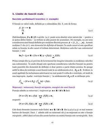 4. Limite de functii reale