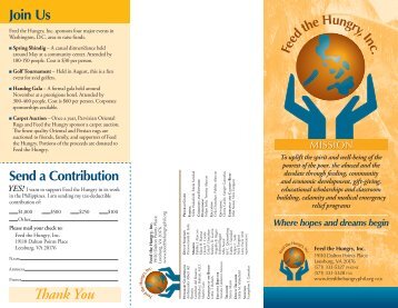 Join Us - Feed the Hungry, Inc.