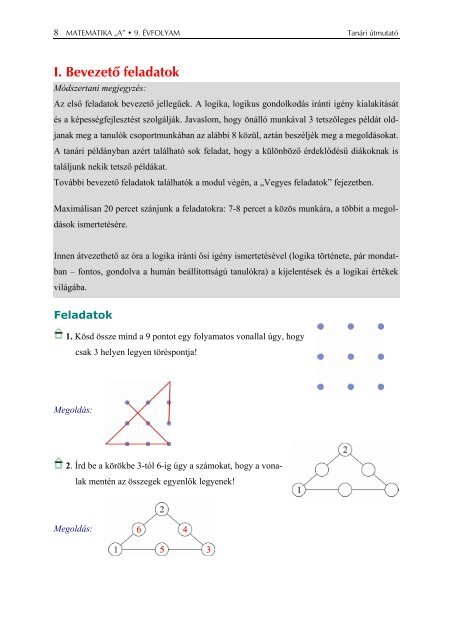 2.Logika modulleírás - Sulinet