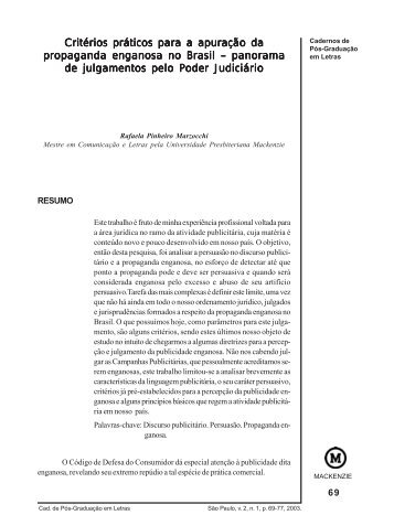 Critérios práticos para a apuração da propaganda enganosa