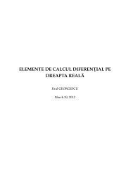 ELEMENTE DE CALCUL DIFEREN ¸TIAL PE DREAPTA REAL˘A