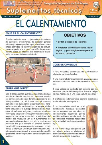 El Calentamiento - Delegación Segoviana de Baloncesto