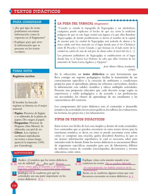 Libro de Texto Español 7 (Docente) - Secretaría de Educación