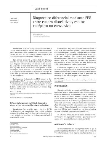 Diagnóstico diferencial mediante EEG entre cuadro disociativo y ...