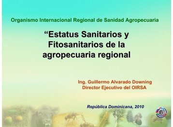 “Estatus Sanitarios y Fitosanitarios de la agropecuaria ... - CEDAF