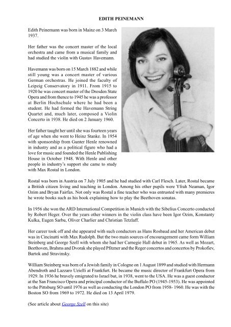 Edith Peinemann - Dr David Wright