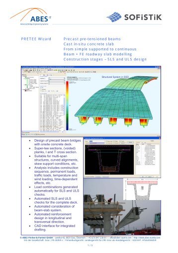 PRETEE Wizard Precast pre-tensioned beams Cast ... - ABES Austria