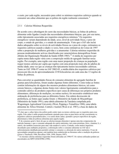 pobreza e bem-estar em moçambique: segunda avaliação ... - SARPN