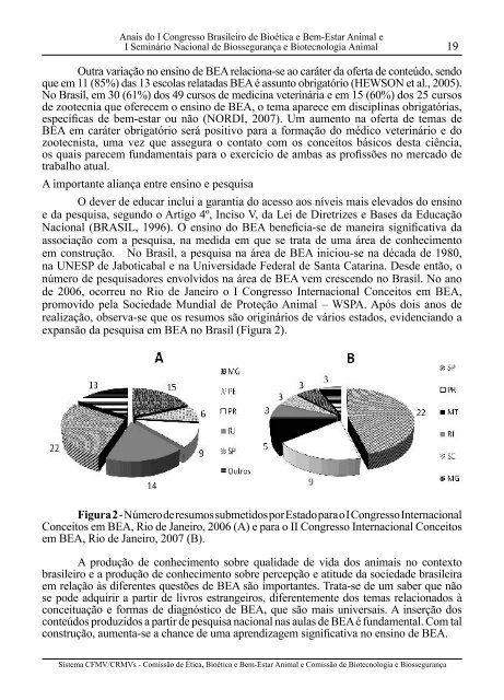 Anais do I Congresso de Bioetica e Bem-Estar Animal - Unoesc