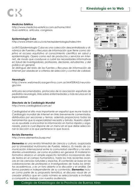 Revista Kinesiologos 26 - Colegio de Kinesiólogos de la Provincia ...