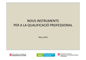 nous instruments per a la qualificació professional - Cecot