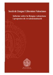 Informe sobre la llengua valenciana i propostes de revalencianisació