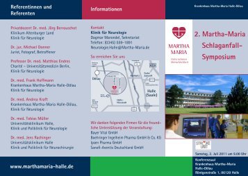 2. Martha-Maria Schlaganfall- Symposium