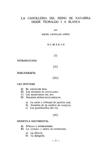 2. La cancillería del reino de Navarra desde Teobaldo I a Blanca ...