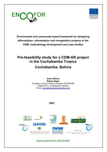 Pre-feasibility study for a CDM-AR project in the Cochabamba ...