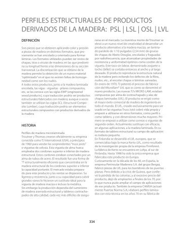 perfiles estructurales de productos derivados de la madera