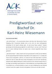 Predigt Bischof Dr. Karl-Heinz Wiesemann - Arbeitsgemeinschaft ...