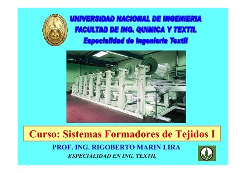 Curso: Sistemas Formadores de Tejidos I