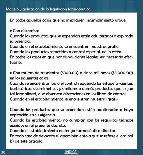 Manejo y aplicación de la legislación farmaceutica - Biblioteca Sena