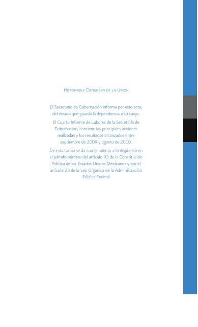 0 cuarto informe de labores - Secretaría de Gobernación