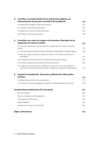 0 cuarto informe de labores - Secretaría de Gobernación