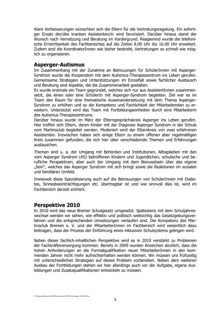 Jahresbericht 2009 Entfassung 10-08-06 - Martinsclub Bremen e.V.
