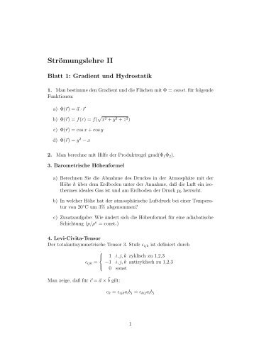 Gradient und Hydrostatik