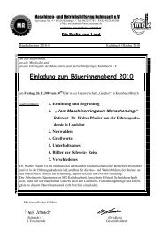 Einladung zum Bäuerinnenabend 2010 - Maschinen- und ...