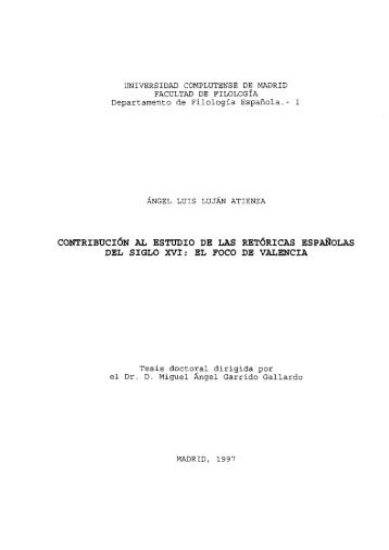 contribución al estudio de las retóricas españolas - Biblioteca de la ...