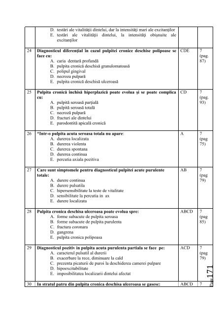 SUBIECTE EXAMEN LICENŢĂ – MEDICINA DENTARĂ TEMA NR. 1 ...