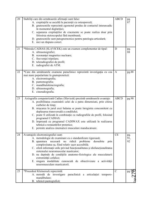 SUBIECTE EXAMEN LICENŢĂ – MEDICINA DENTARĂ TEMA NR. 1 ...