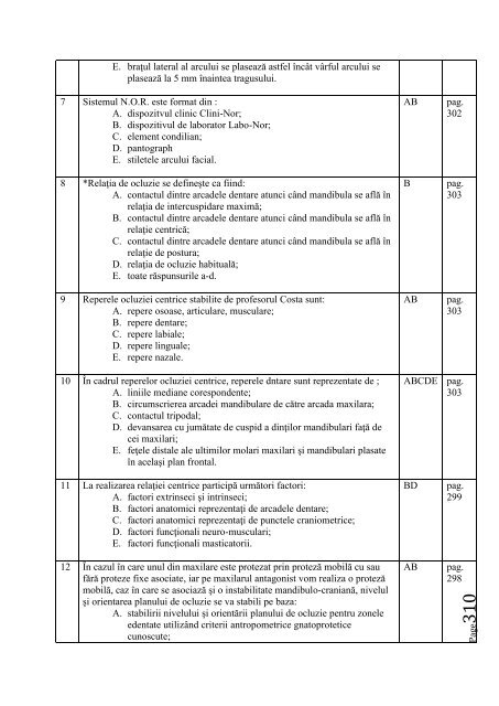 SUBIECTE EXAMEN LICENŢĂ – MEDICINA DENTARĂ TEMA NR. 1 ...