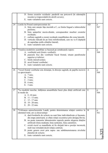 SUBIECTE EXAMEN LICENŢĂ – MEDICINA DENTARĂ TEMA NR. 1 ...