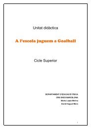 Títol de la Unitat didàctica: A l'escola juguem a Goalball