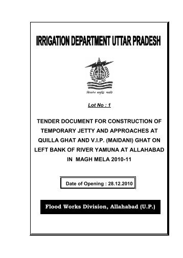 tender document for construction of temporary jetty and approaches ...