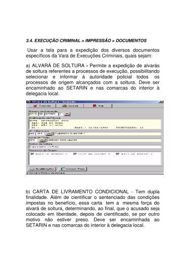 3.4. execução criminal > impressão > documentos - EJEF